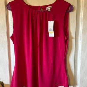 Calvin Klein fuchsia sleeveless blouse